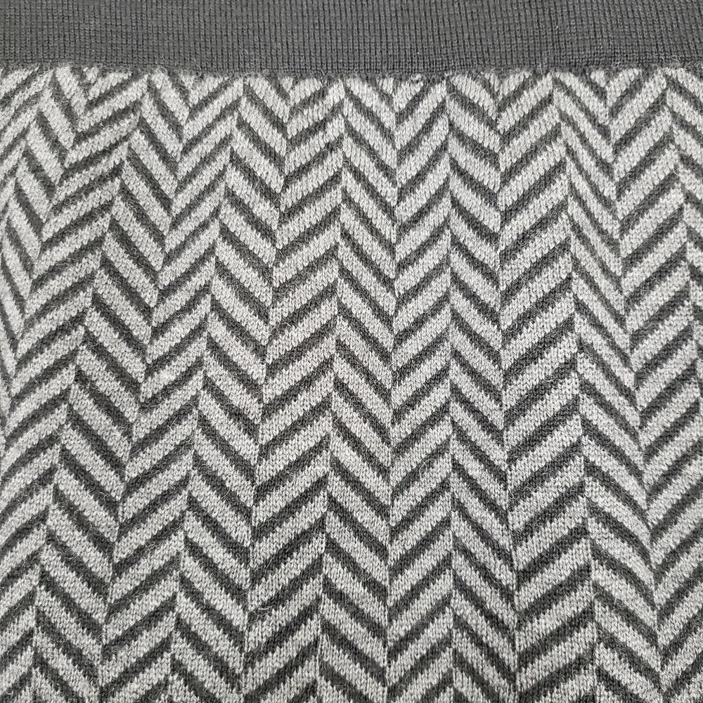 Kenar Chevron Wool Blend Skirt
